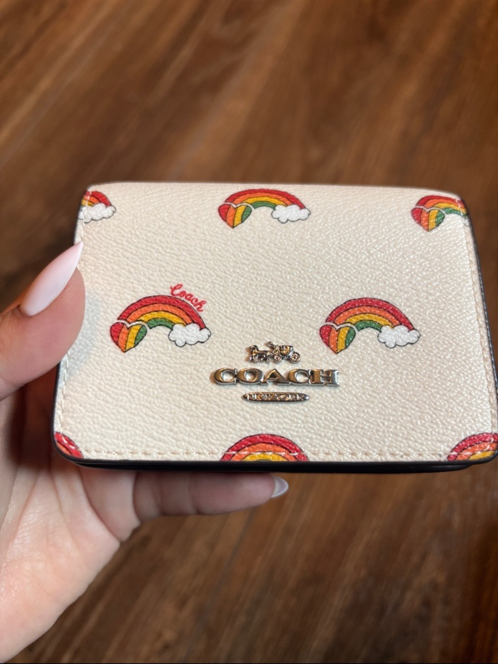 Coach Cream Rainbow-Print Micro Bag - Picture 7 of 7